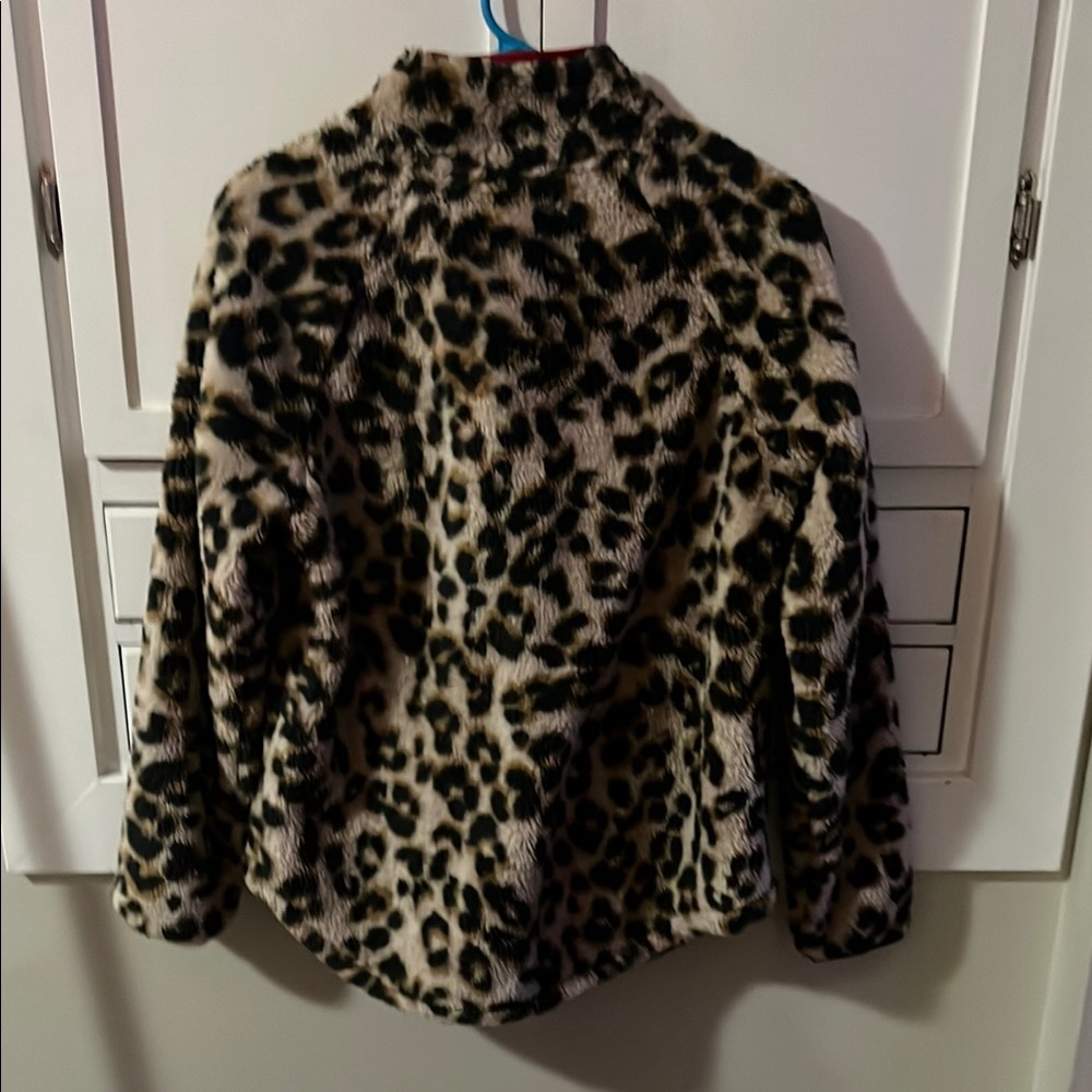 Leopard Print Fleece Jacket - image 2